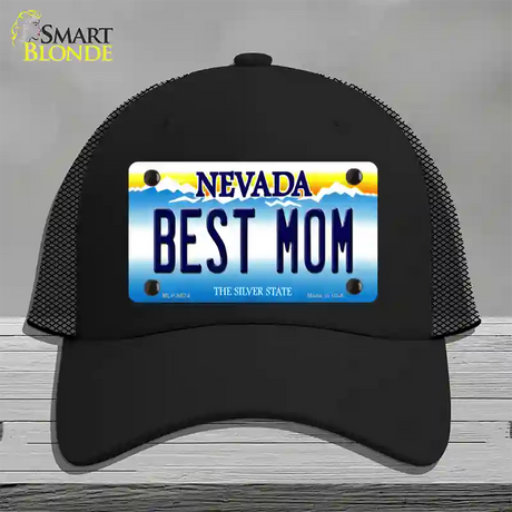 Best Mom Nevada Novelty License Plate Hat Mesh / Black