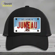 Juneau Alaska State Novelty License Plate Hat Mesh / Black