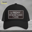 Friday Novelty License Plate Hat Mesh / Black