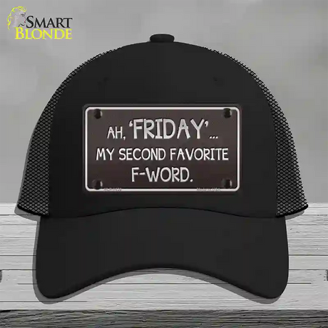 Friday Novelty License Plate Hat Mesh / Black