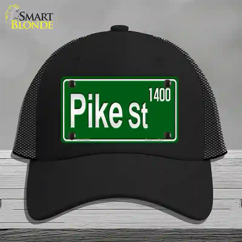 Pike St 1400 Novelty License Plate Hat Mesh / Black