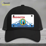 Washington With Seal Novelty License Plate Hat Mesh / Black