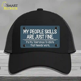 My People Skills Novelty License Plate Hat Mesh / Black