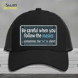 Be Careful Novelty License Plate Hat Mesh / Black