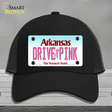 Drive Pink Arkansas Novelty License Plate Hat Mesh / Black