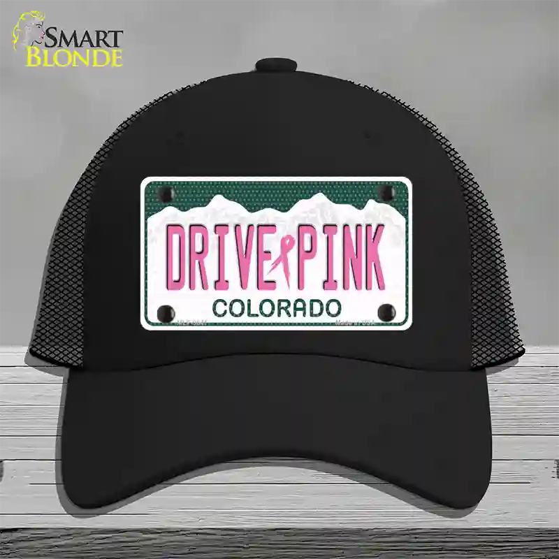 Drive Pink Colorado Novelty License Plate Hat Mesh / Black