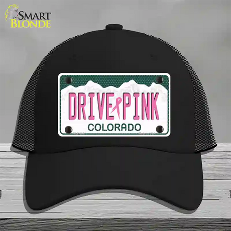 Drive Pink Colorado Novelty License Plate Hat Mesh / Black