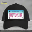 Drive Pink Connecticut Novelty License Plate Hat Mesh / Black