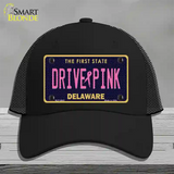 Drive Pink Delaware Novelty License Plate Hat Mesh / Black