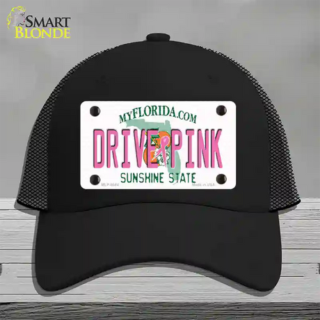 Drive Pink Florida Novelty License Plate Hat Mesh / Black