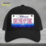 Drive Pink Illinois Novelty License Plate Hat Mesh / Black