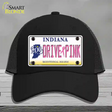 Drive Pink Indiana Novelty License Plate Hat Mesh / Black