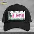 Drive Pink Maine Novelty License Plate Hat Mesh / Black