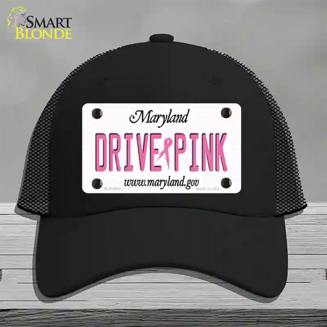 Drive Pink Maryland Novelty License Plate Hat Mesh / Black