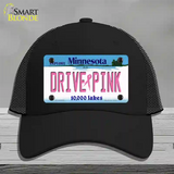 Drive Pink Minnesota Novelty License Plate Hat Mesh / Black