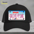 Drive Pink Nebraska Novelty License Plate Hat Mesh / Black