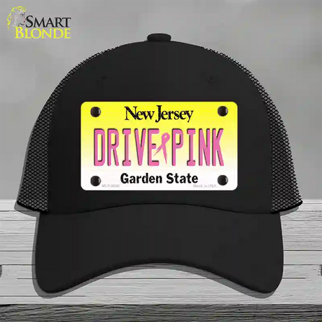 Drive Pink New Jersey Novelty License Plate Hat Mesh / Black