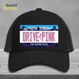 Drive Pink New York Novelty License Plate Hat Mesh / Black