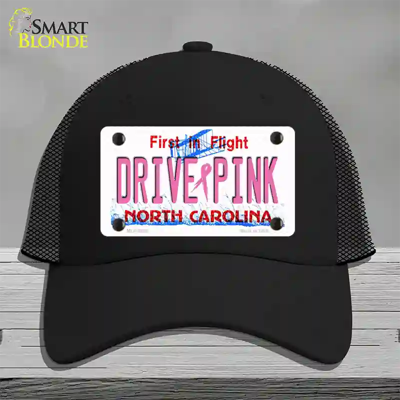 Drive Pink North Carolina Novelty License Plate Hat Mesh / Black