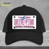 Drive Pink North Carolina Novelty License Plate Hat Mesh / Black