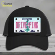 Drive Pink Oregon Novelty License Plate Hat Mesh / Black