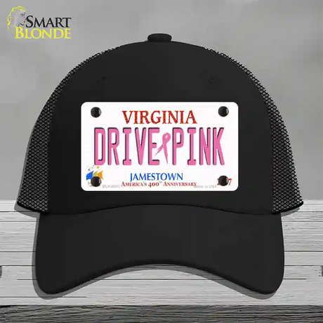 Drive Pink Virginia Novelty License Plate Hat Mesh / Black