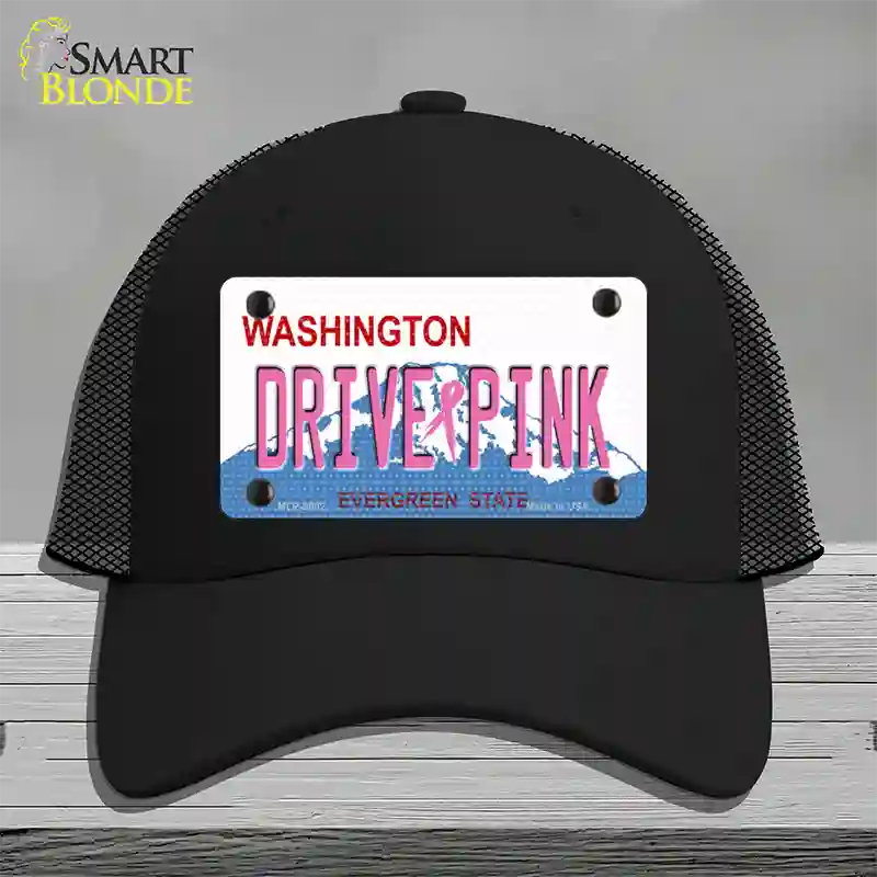 Drive Pink Washington Novelty License Plate Hat Mesh / Black