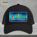 Happy Hanukkah Novelty License Plate Hat Mesh / Black