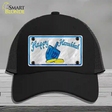 Happy Hanukkah Dreidel Novelty License Plate Hat Mesh / Black