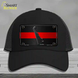 Delaware Thin Red Line Novelty License Plate Hat Mesh / Black