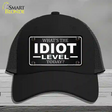 Idiot Level Novelty License Plate Hat Mesh / Black