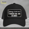 Sorry I Forgot Novelty License Plate Hat Mesh / Black