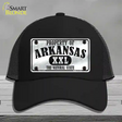 Property Of Arkansas Novelty License Plate Hat Mesh / Black