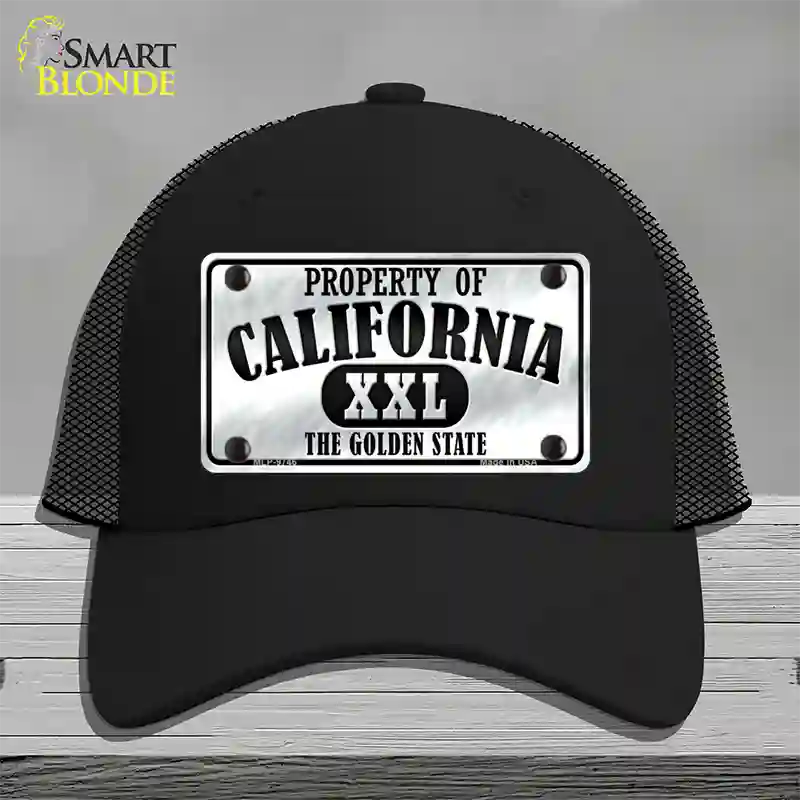 Property Of California Novelty License Plate Hat Mesh / Black