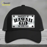 Property Of Hawaii Novelty License Plate Hat Mesh / Black