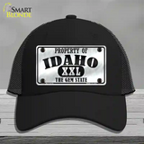 Property Of Idaho Novelty License Plate Hat Mesh / Black