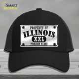 Property Of Illinois Novelty License Plate Hat Mesh / Black