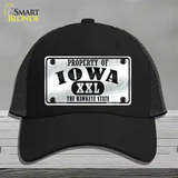 Property Of Iowa Novelty License Plate Hat Mesh / Black