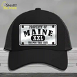 Property Of Maine Novelty License Plate Hat Mesh / Black