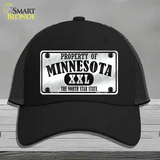 Property Of Minnesota Novelty License Plate Hat Mesh / Black