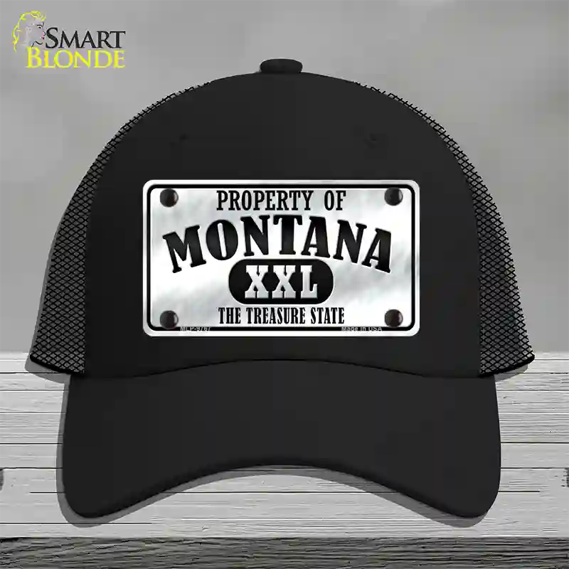 Property Of Montana Novelty License Plate Hat Mesh / Black