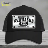 Property Of Nebraska Novelty License Plate Hat Mesh / Black