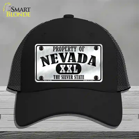 Property Of Nevada Novelty License Plate Hat Mesh / Black