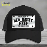 Property Of New Jersey Novelty License Plate Hat Mesh / Black