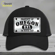 Property Of Oregon Novelty License Plate Hat Mesh / Black