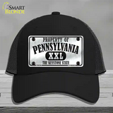 Property Of Pennsylvania Novelty License Plate Hat Mesh / Black