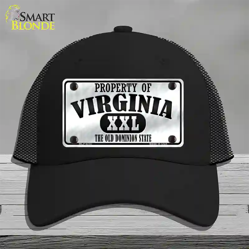 Property Of Virginia Novelty License Plate Hat Mesh / Black