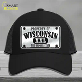 Property Of Wisconsin Novelty License Plate Hat Mesh / Black