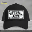 Property Of Wyoming Novelty License Plate Hat Mesh / Black