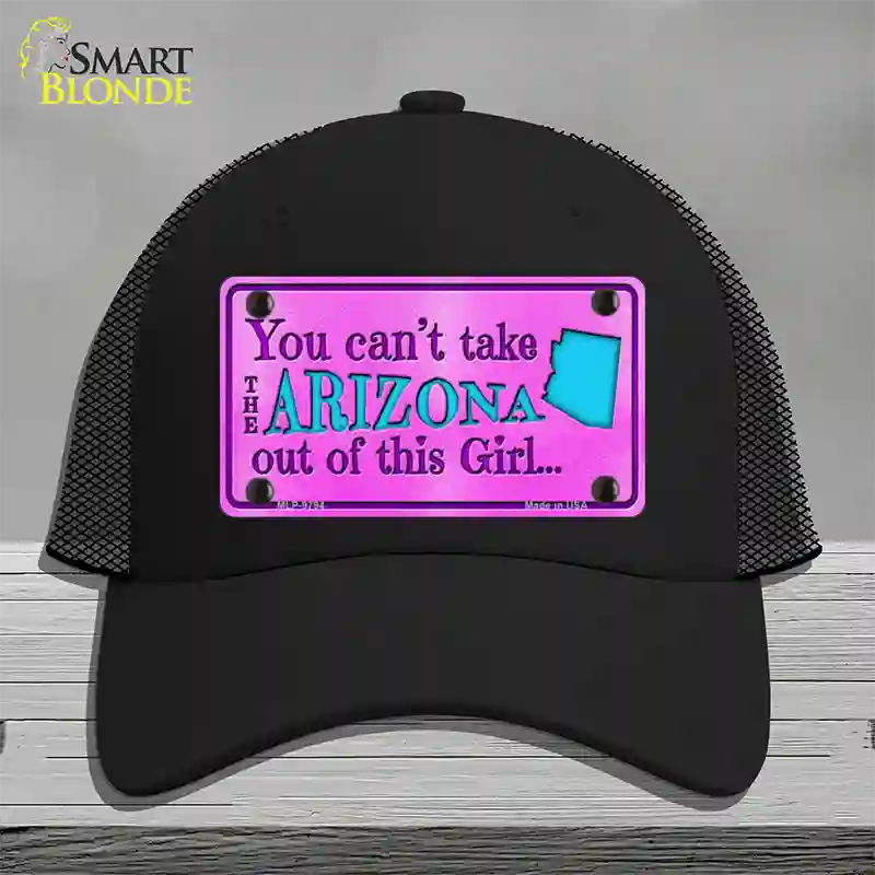 Arizona Girl Novelty License Plate Hat Mesh / Black